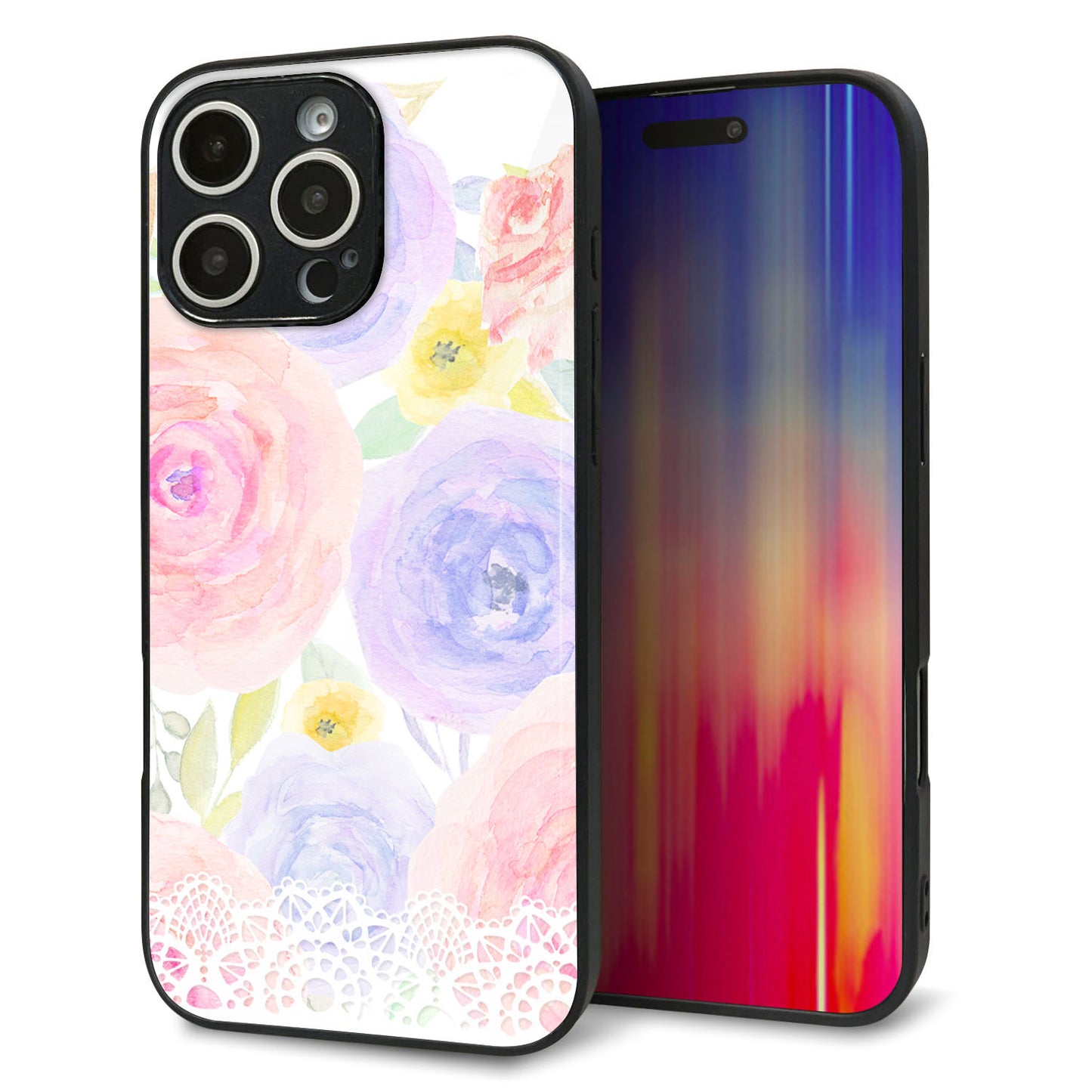 iPhone16 Pro Max 強化ガラス＆TPUスマホケース ガラプリ【SC947 ドゥ・パフューム５】