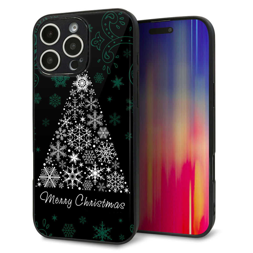 iPhone16 Pro Max 強化ガラス＆TPUスマホケース ガラプリ【XA808 聖なるツリー】