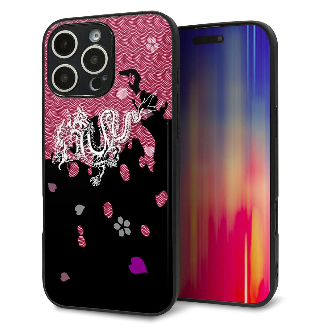 iPhone16 Pro Max 強化ガラス＆TPUスマホケース ガラプリ【YC900 和竜01】