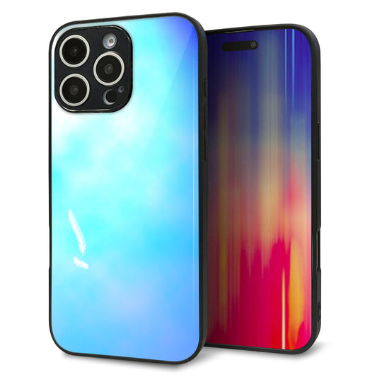 iPhone16 Pro Max 強化ガラス＆TPUスマホケース ガラプリ【YJ291 デザイン 光】