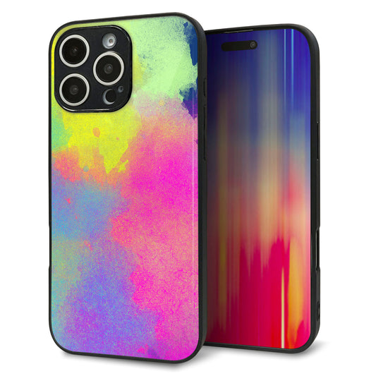 iPhone16 Pro Max 強化ガラス＆TPUスマホケース ガラプリ【YJ294 デザイン色彩】