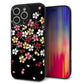 iPhone16 Pro Max 強化ガラス＆TPUスマホケース ガラプリ【YJ323 和柄 なでしこ】