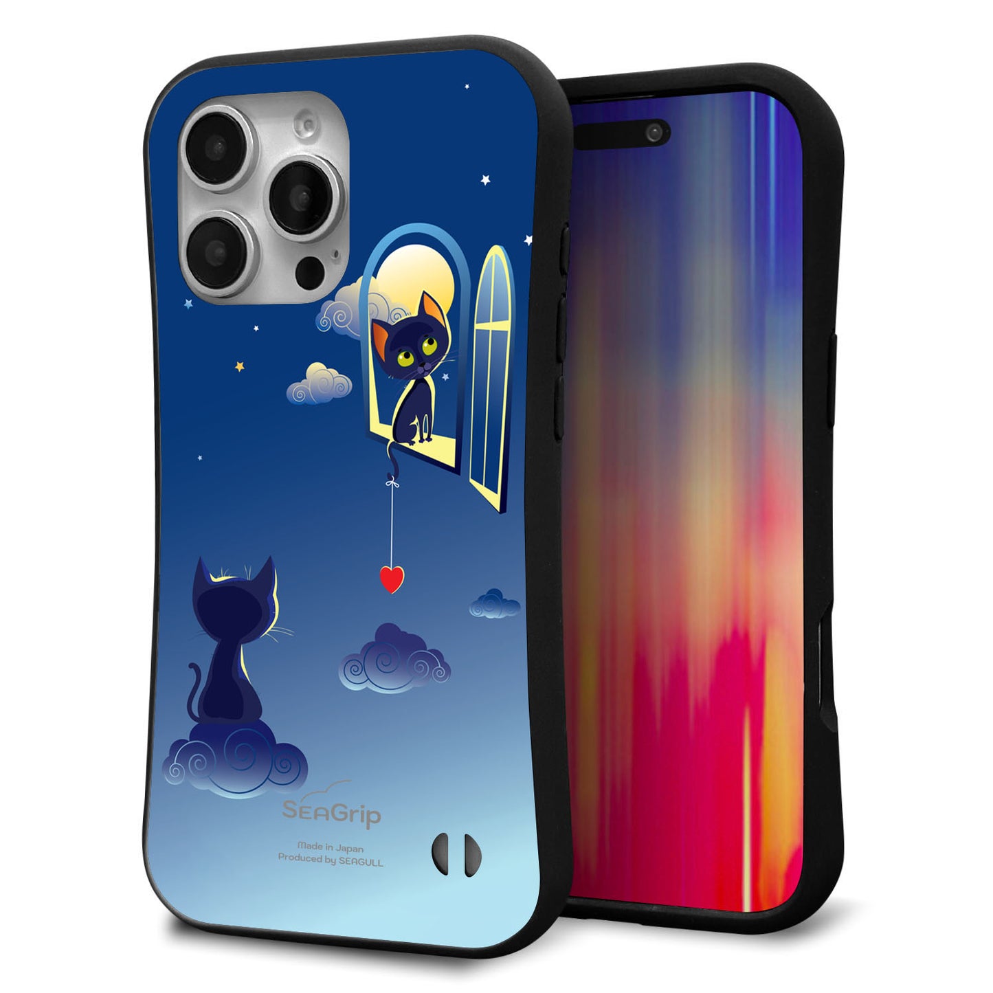 iPhone16 Pro Max スマホケース 「SEA Grip」 グリップケース Sライン 【341 恋の駆け引き】 UV印刷