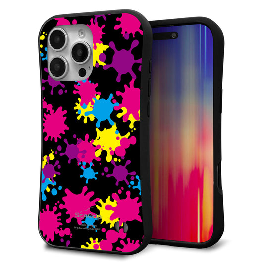 iPhone16 Pro Max スマホケース 「SEA Grip」 グリップケース Sライン 【MA877 ペイントブラック】 UV印刷