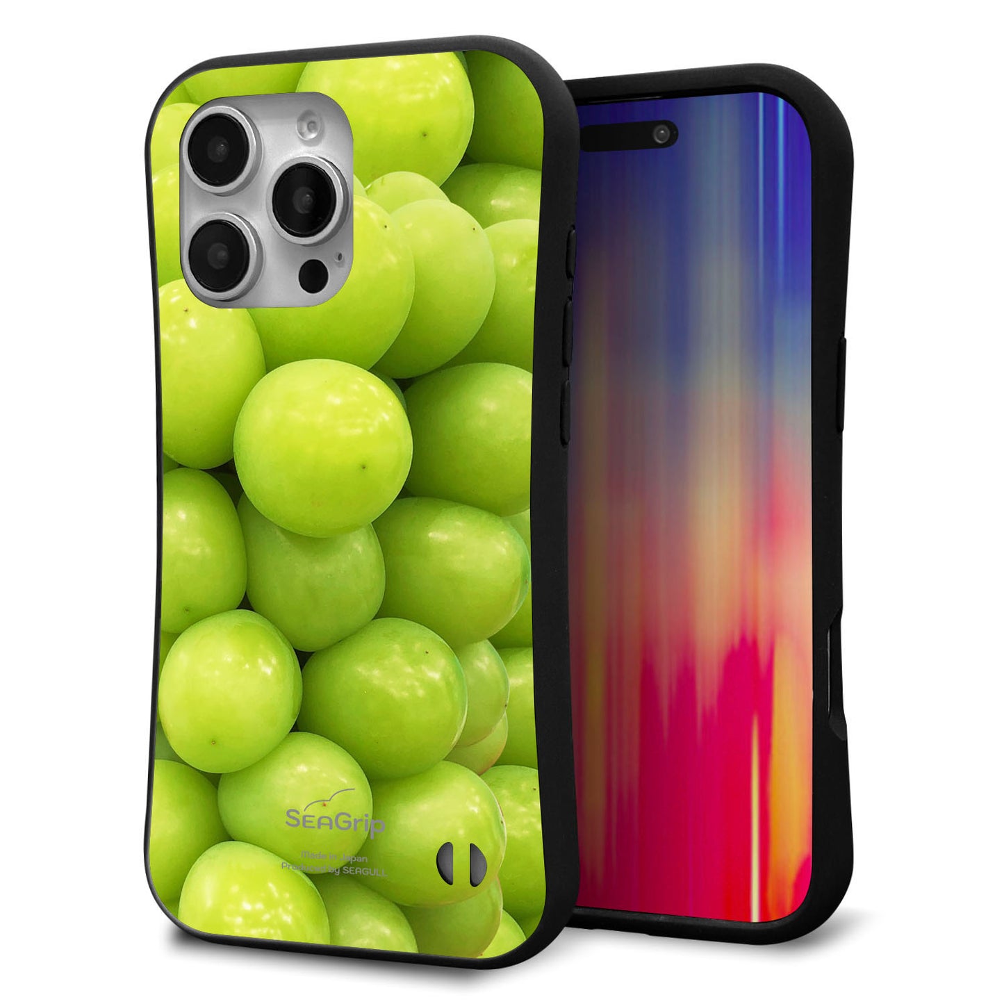 iPhone16 Pro Max スマホケース 「SEA Grip」 グリップケース Sライン 【MA880 マスカット】 UV印刷