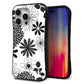 iPhone16 Pro Max スマホケース 「SEA Grip」 グリップケース Sライン 【SC912 花柄モノトーン 01】 UV印刷