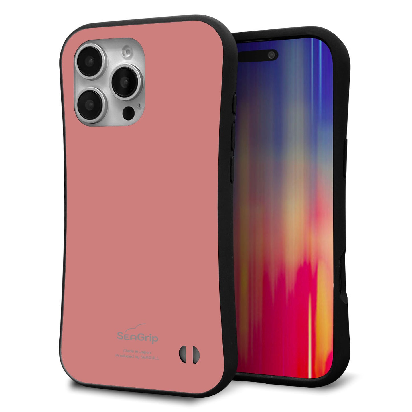 iPhone16 Pro Max スマホケース 「SEA Grip」 グリップケース Sライン 【TA021 レトロピンク】 UV印刷