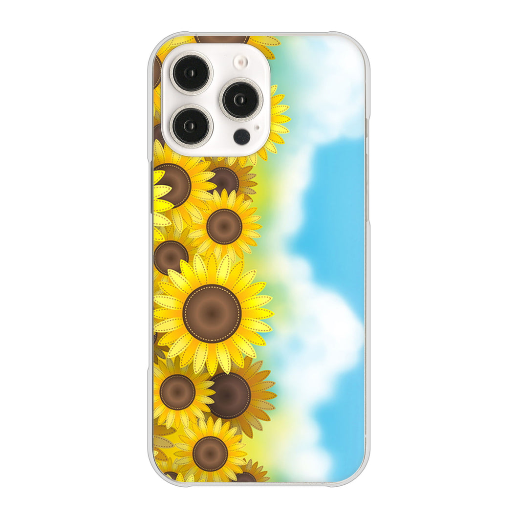 iPhone16 Pro Max 高画質仕上げ 背面印刷 ハードケース 【148 ひまわり畑】