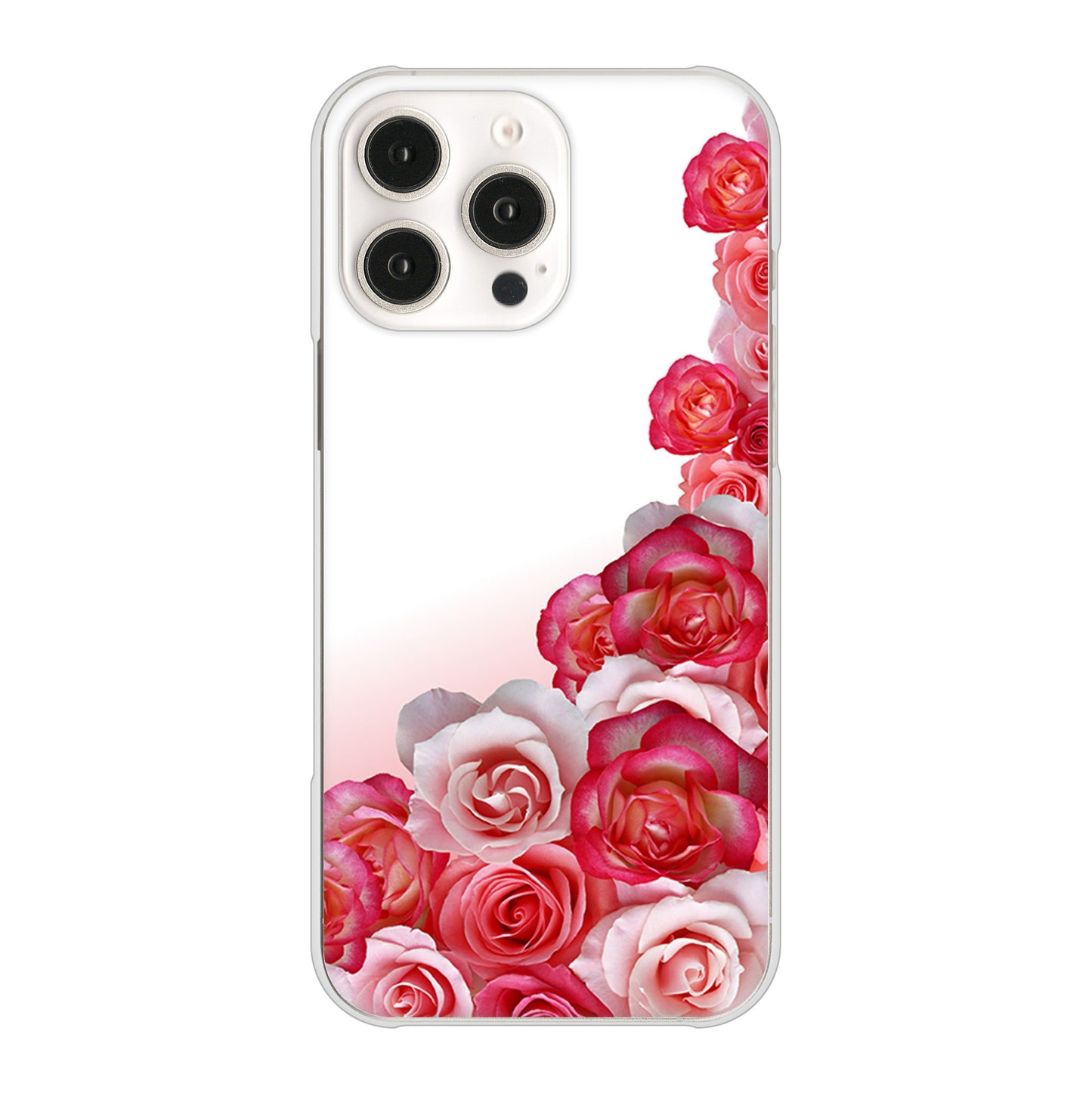 iPhone16 Pro Max 高画質仕上げ 背面印刷 ハードケースロマンチックなバラ