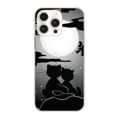 iPhone16 Pro Max 高画質仕上げ 背面印刷 ハードケース夜とネコ
