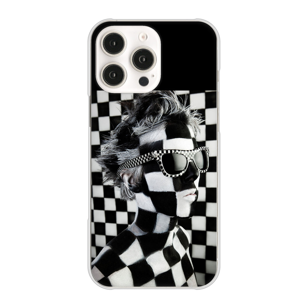 iPhone16 Pro Max 高画質仕上げ 背面印刷 ハードケース 【357 bk&wh】