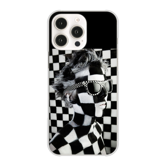 iPhone16 Pro Max 高画質仕上げ 背面印刷 ハードケース 【357 bk&wh】