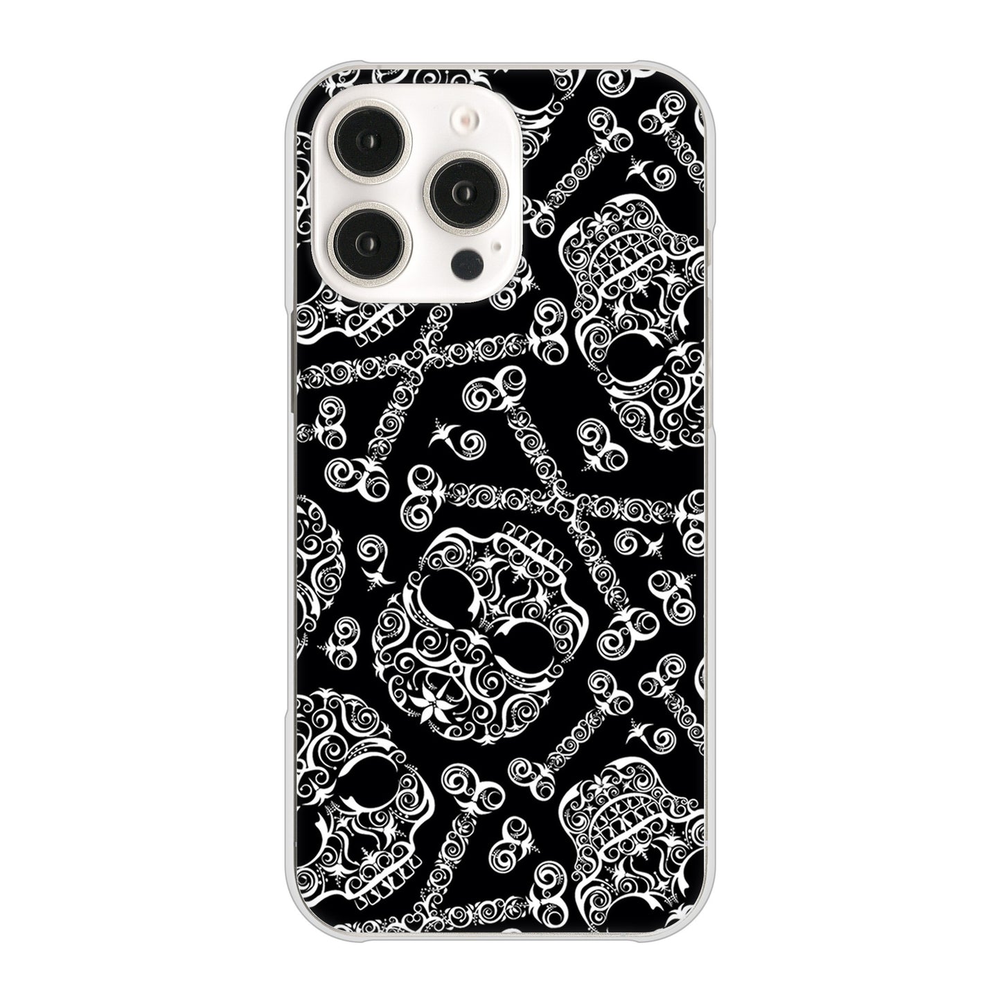 iPhone16 Pro Max 高画質仕上げ 背面印刷 ハードケース 【363 ドクロの刺青】