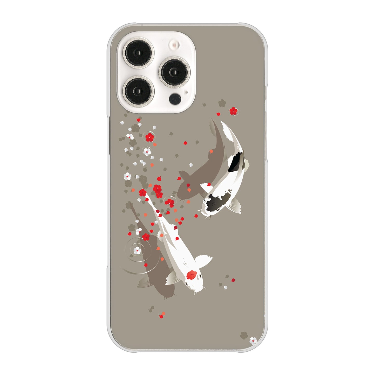 iPhone16 Pro Max 高画質仕上げ 背面印刷 ハードケース 【367 よりそう鯉】