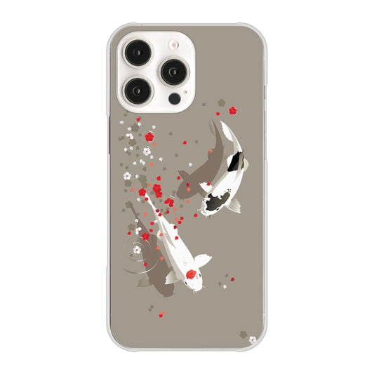 iPhone16 Pro Max 高画質仕上げ 背面印刷 ハードケース 【367 よりそう鯉】