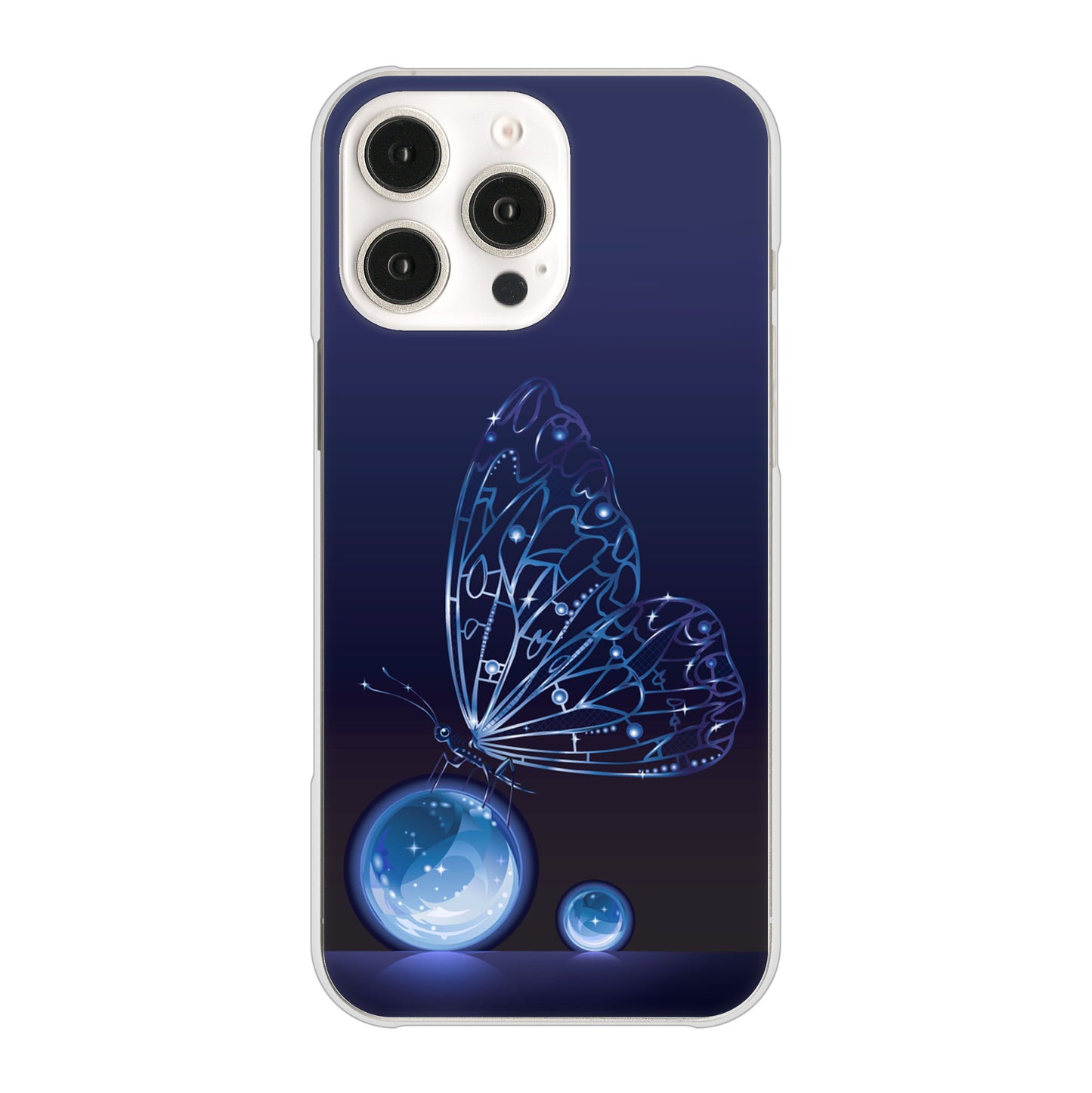 iPhone16 Pro Max 高画質仕上げ 背面印刷 ハードケースバタフライ