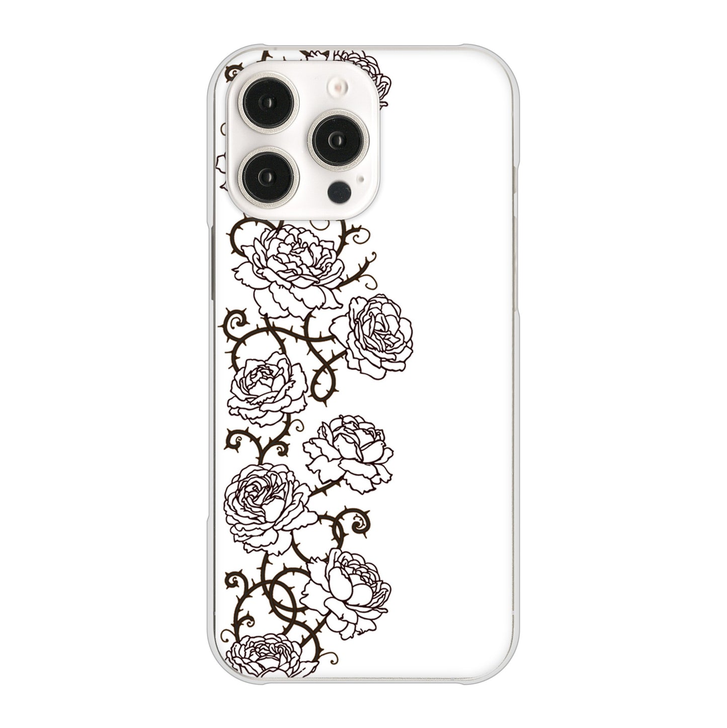 iPhone16 Pro Max 高画質仕上げ 背面印刷 ハードケース 【467 イバラ】