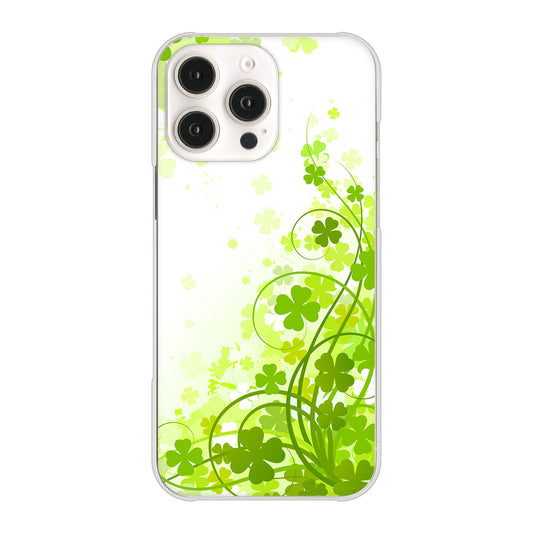 iPhone16 Pro Max 高画質仕上げ 背面印刷 ハードケース 【565 四葉のクローバー】