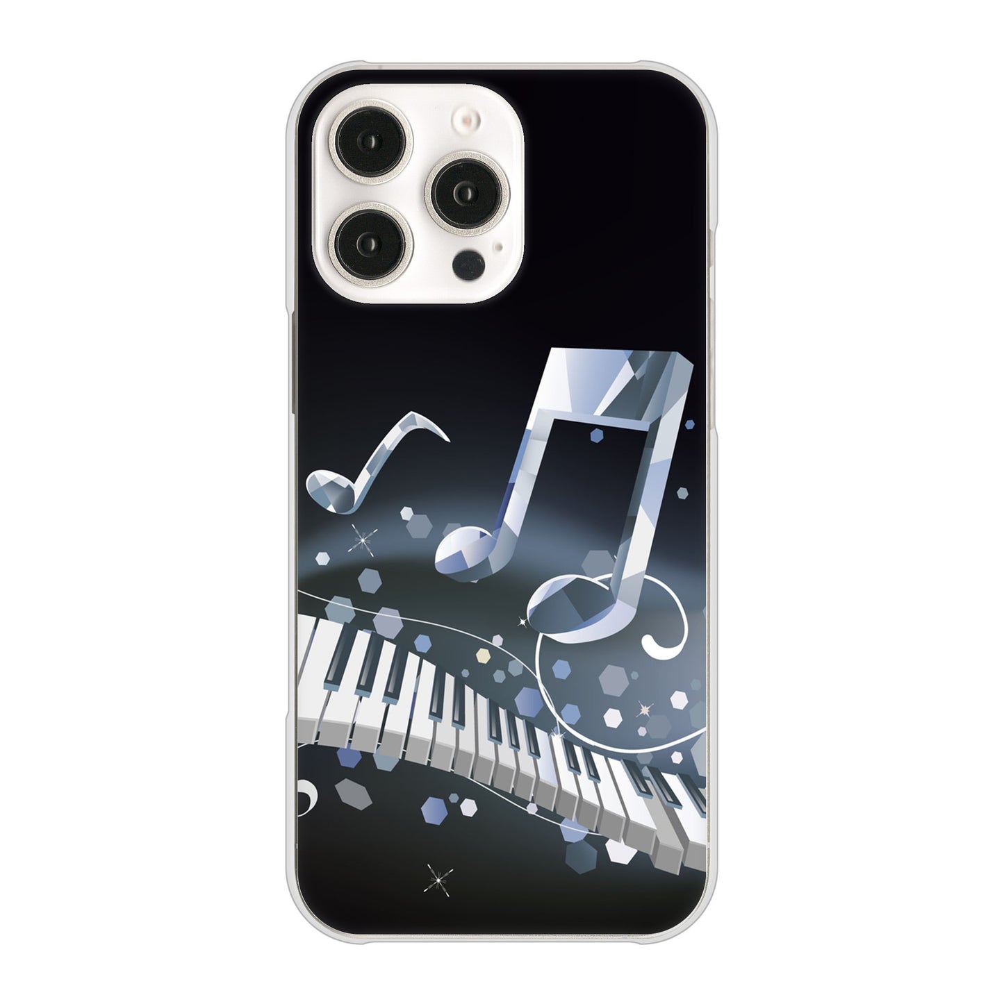 iPhone16 Pro Max 高画質仕上げ 背面印刷 ハードケース音符