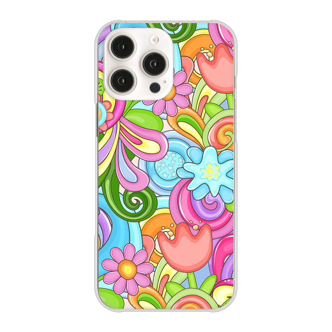 iPhone16 Pro Max 高画質仕上げ 背面印刷 ハードケース 【713 ミラクルフラワー】