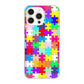 iPhone16 Pro Max 高画質仕上げ 背面印刷 ハードケース 【727 カラフルパズル】