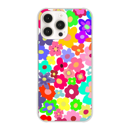 iPhone16 Pro Max 高画質仕上げ 背面印刷 ハードケースルーズフラワー