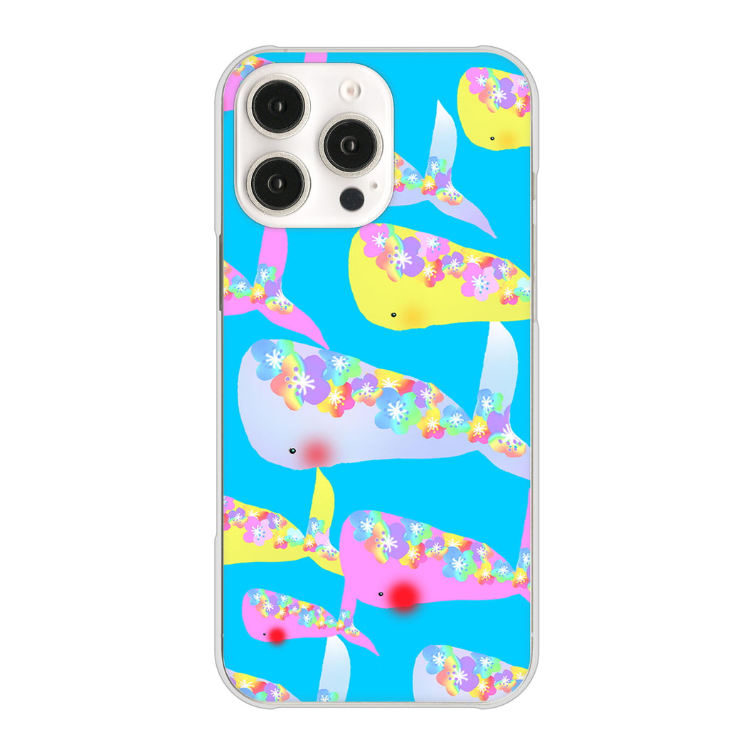 iPhone16 Pro Max 高画質仕上げ 背面印刷 ハードケース 【1045 くじらの仲間】