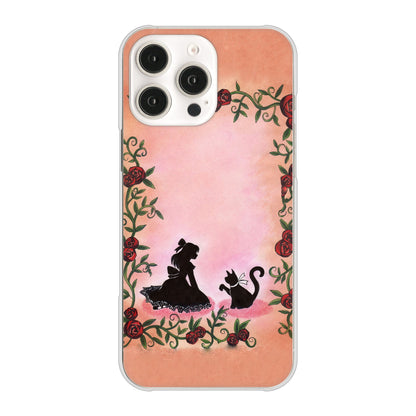 iPhone16 Pro Max 高画質仕上げ 背面印刷 ハードケースお姫様とネコ