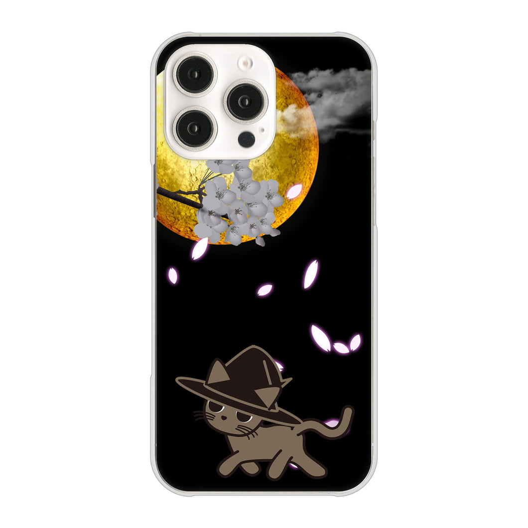 iPhone16 Pro Max 高画質仕上げ 背面印刷 ハードケース夜とネコ