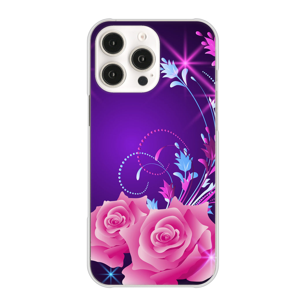iPhone16 Pro Max 高画質仕上げ 背面印刷 ハードケースロマンチックなバラ