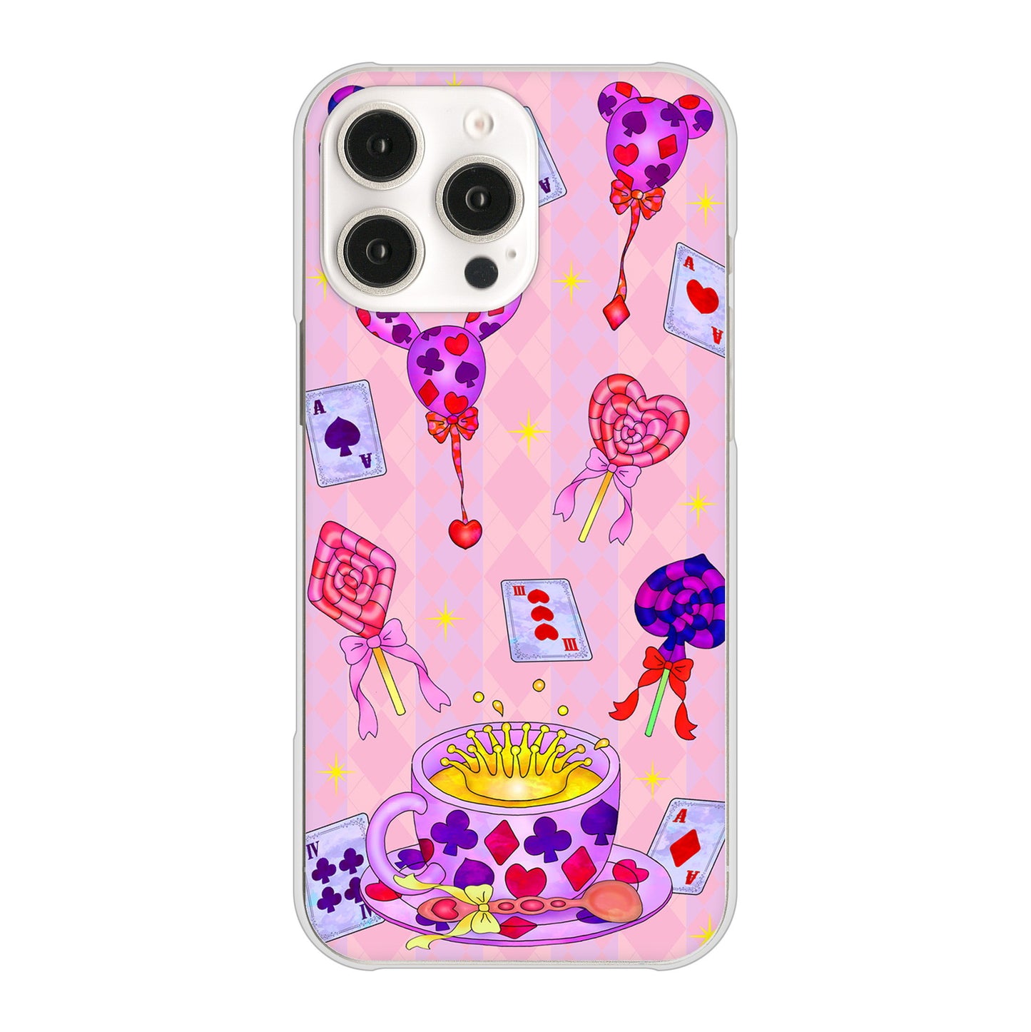 iPhone16 Pro Max 高画質仕上げ 背面印刷 ハードケースむかいあぐる トランプティー