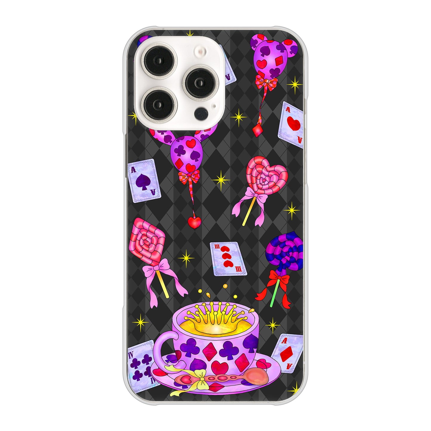 iPhone16 Pro Max 高画質仕上げ 背面印刷 ハードケースむかいあぐる トランプティー