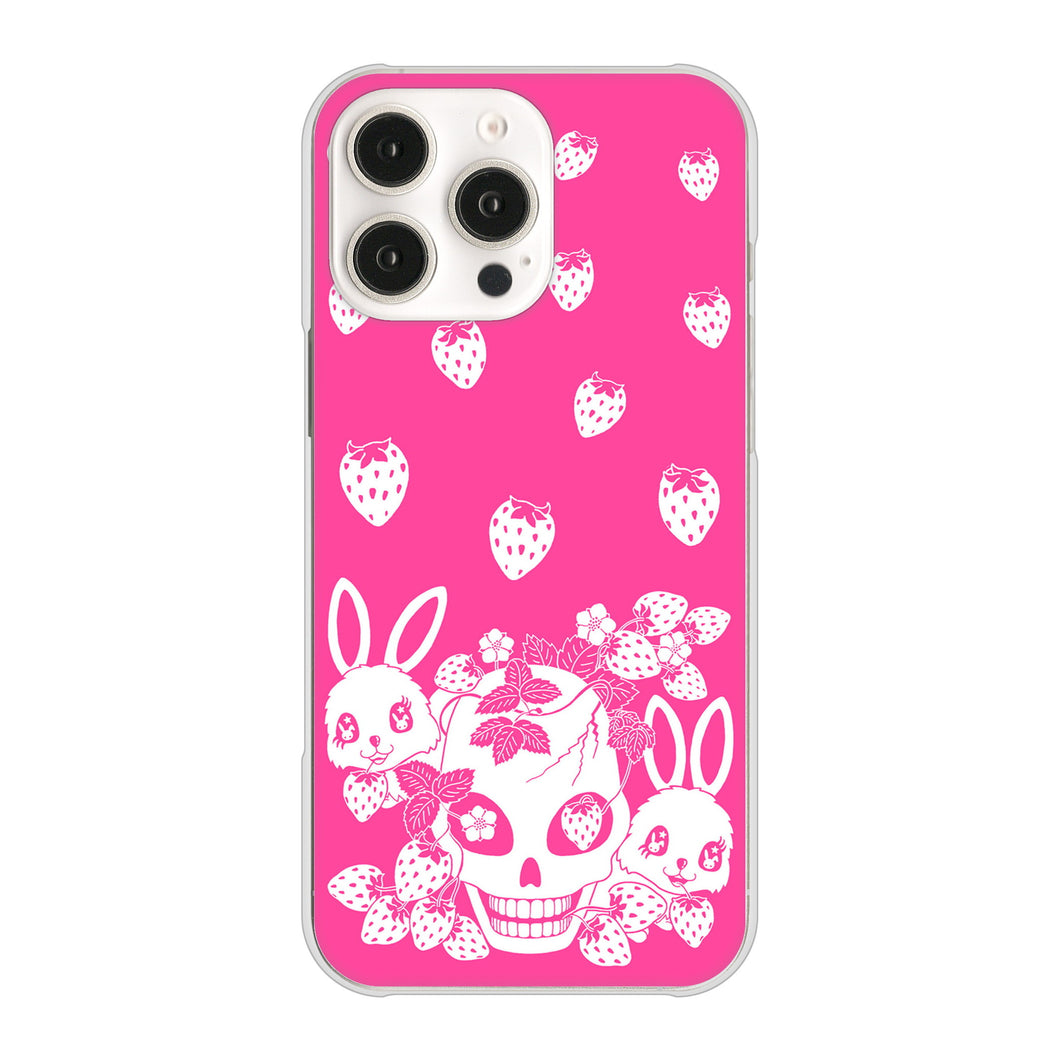 iPhone16 Pro Max 高画質仕上げ 背面印刷 ハードケースむかいあぐる 苺兎