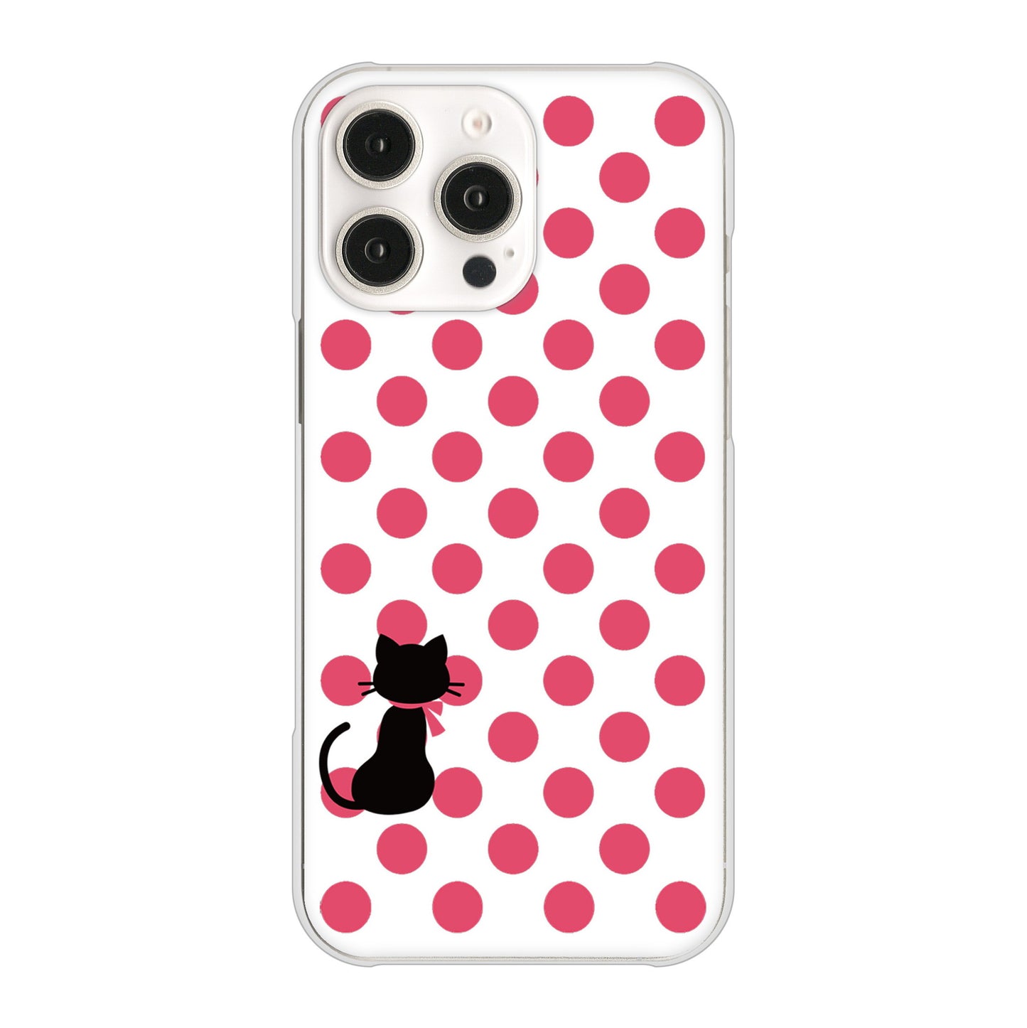 iPhone16 Pro Max 高画質仕上げ 背面印刷 ハードケースネコとシンプルミルキー