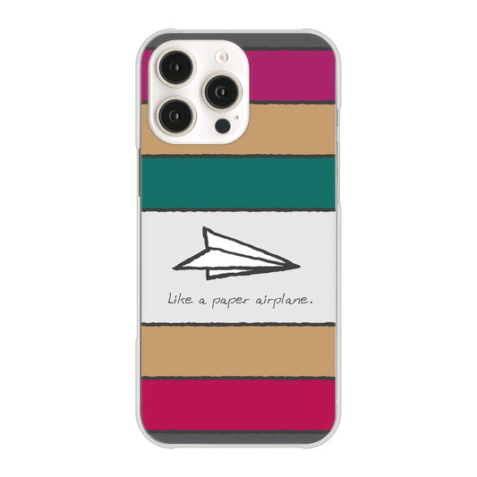 iPhone16 Pro Max 高画質仕上げ 背面印刷 ハードケース 【IA809 かみひこうき】