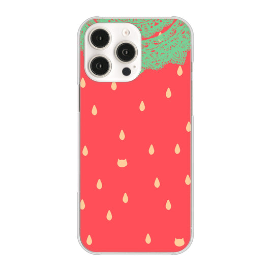 iPhone16 Pro Max 高画質仕上げ 背面印刷 ハードケース 【MI800 strawberry ストロベリー】