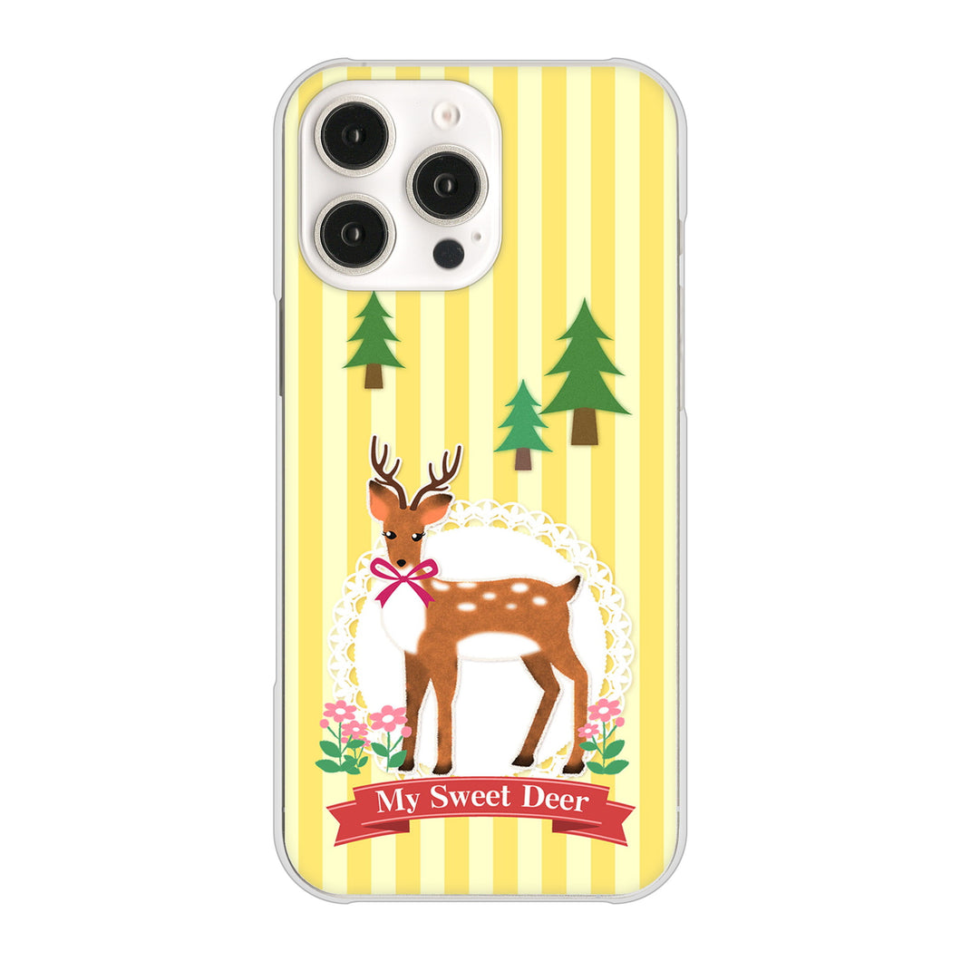 iPhone16 Pro Max 高画質仕上げ 背面印刷 ハードケース 【SC826 森の鹿】