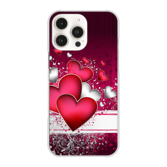 iPhone16 Pro Max 高画質仕上げ 背面印刷 ハードケース 【VA835 ハートの息吹】