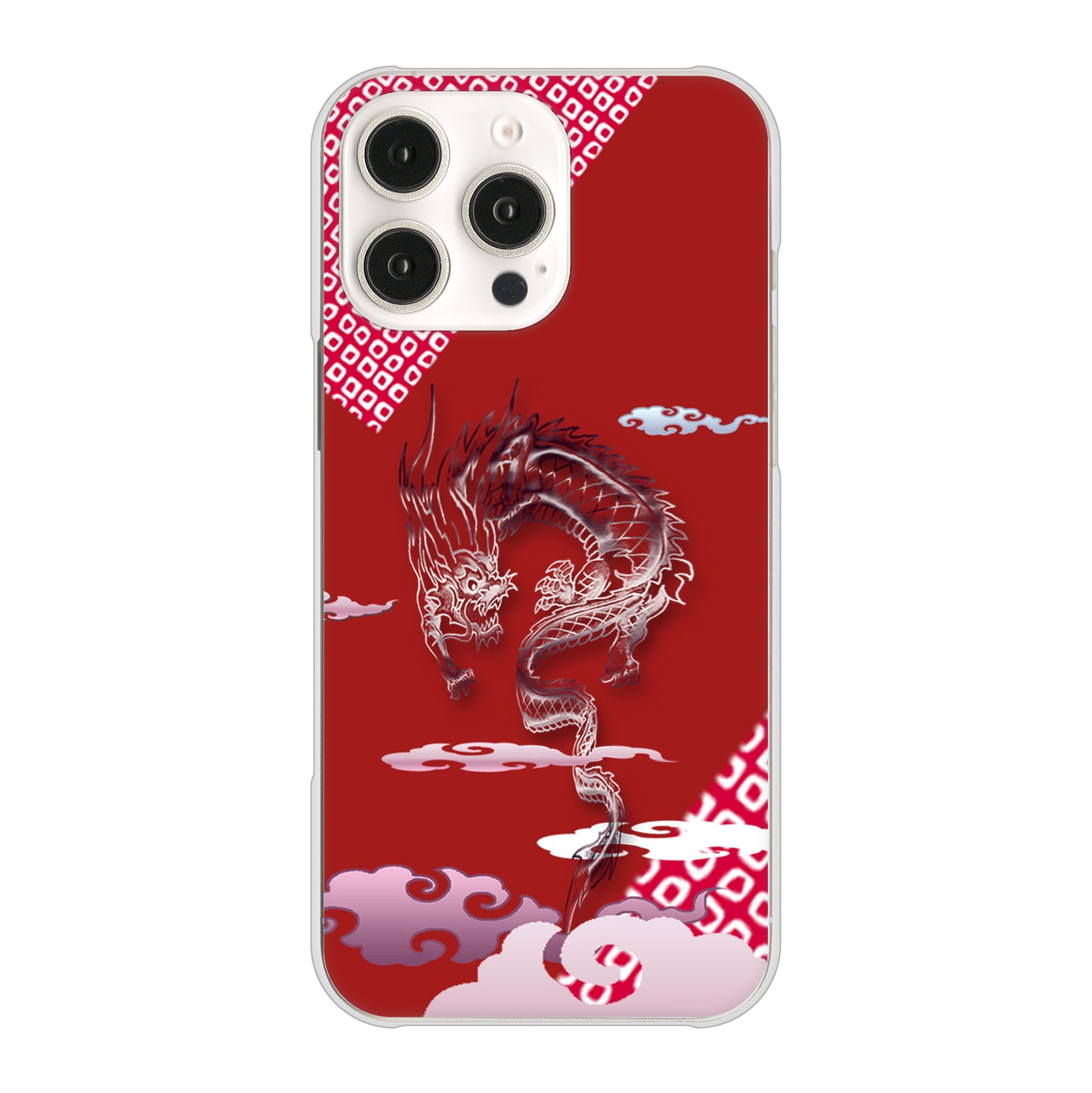 iPhone16 Pro Max 高画質仕上げ 背面印刷 ハードケース雲竜