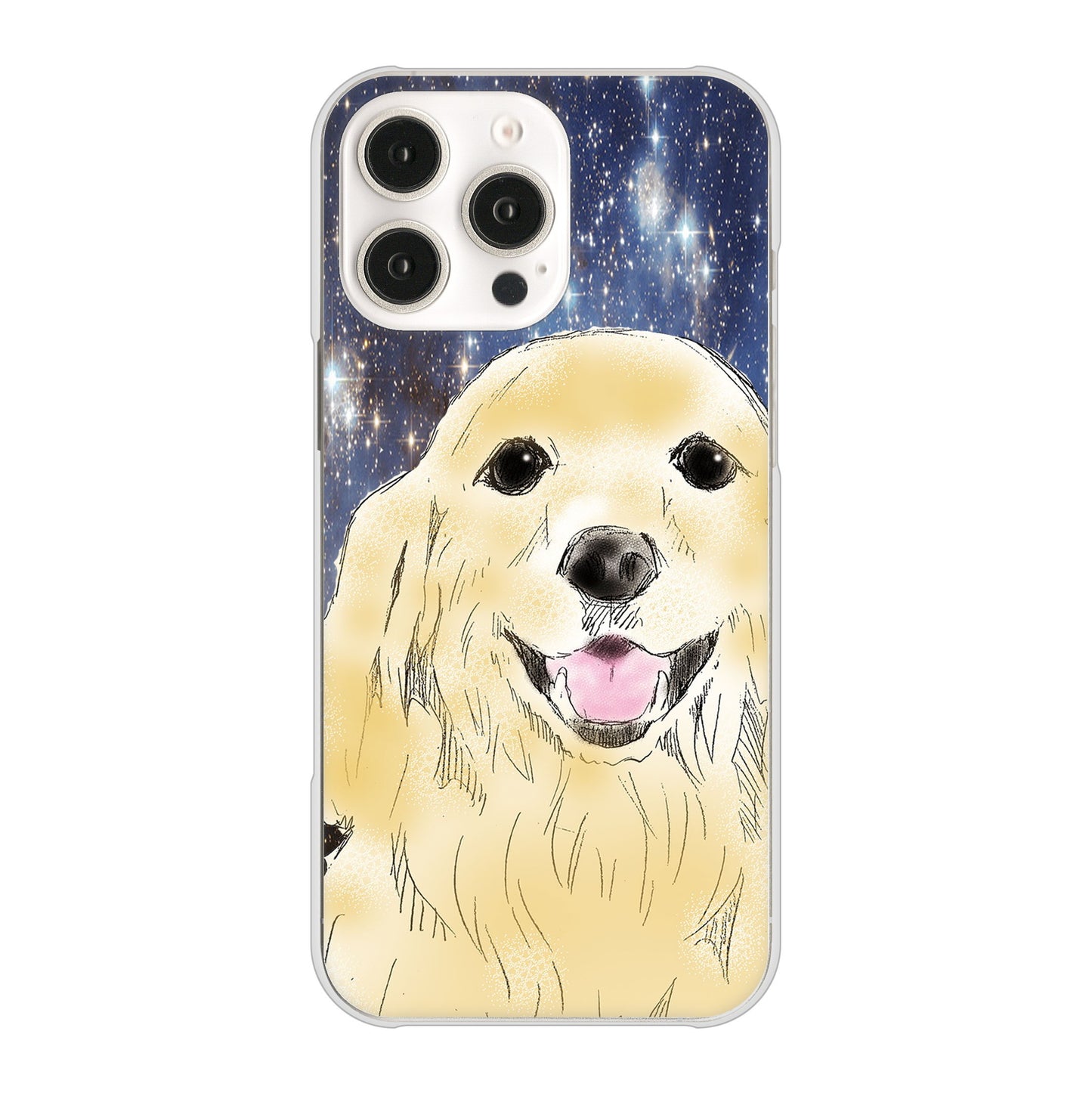 iPhone16 Pro Max 高画質仕上げ 背面印刷 ハードケースゴールデンレトリバー