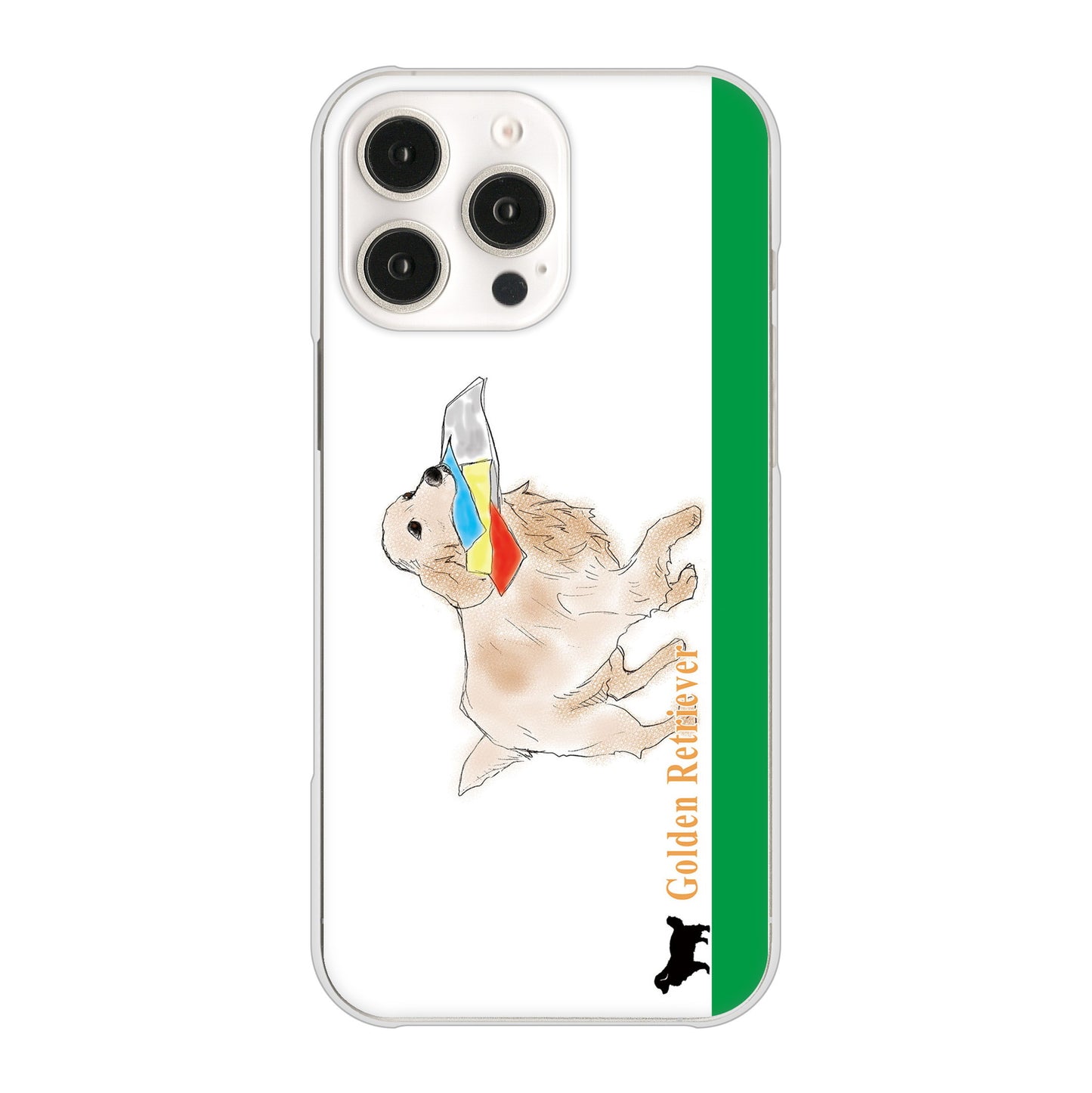 iPhone16 Pro Max 高画質仕上げ 背面印刷 ハードケースゴールデンレトリバー
