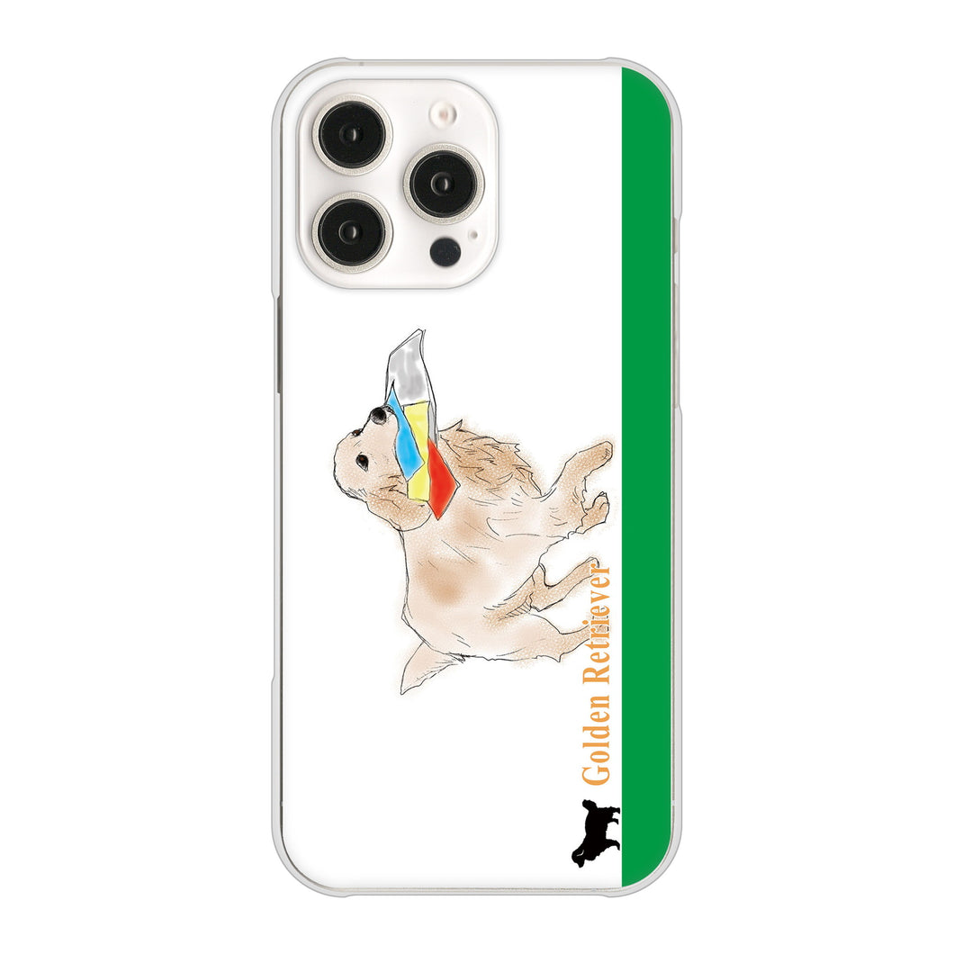 iPhone16 Pro Max 高画質仕上げ 背面印刷 ハードケースゴールデンレトリバー