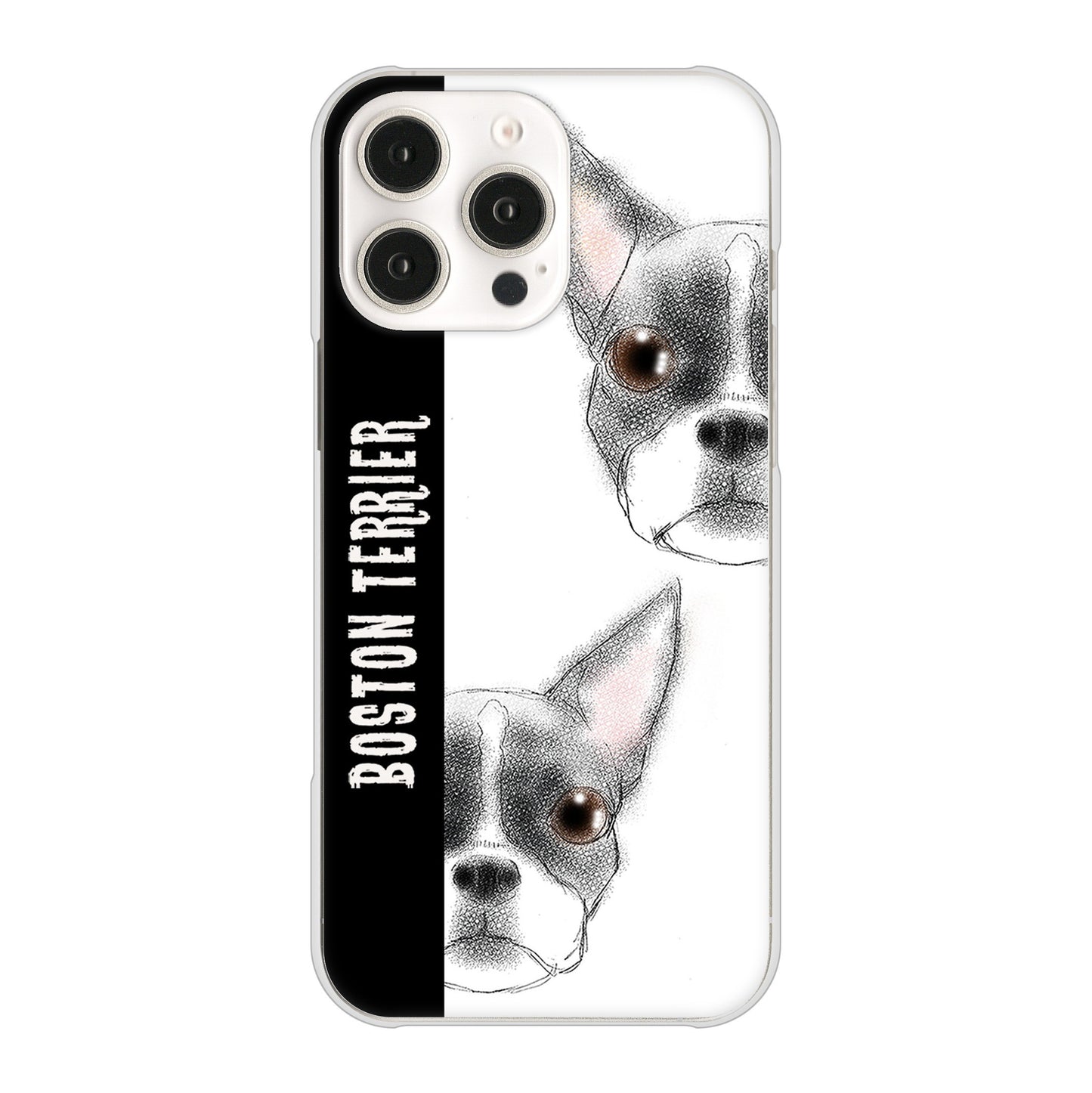 iPhone16 Pro Max 高画質仕上げ 背面印刷 ハードケースボストンテリア