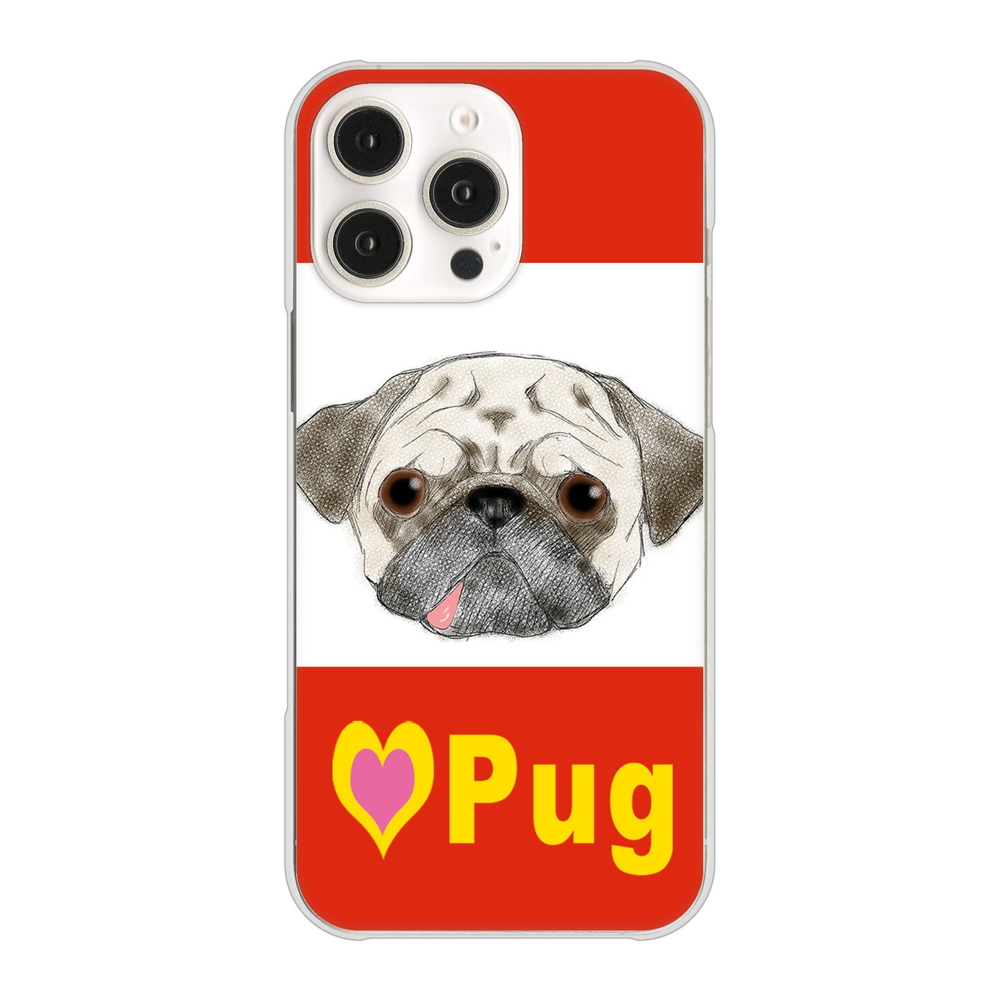 iPhone16 Pro Max 高画質仕上げ 背面印刷 ハードケースパグ