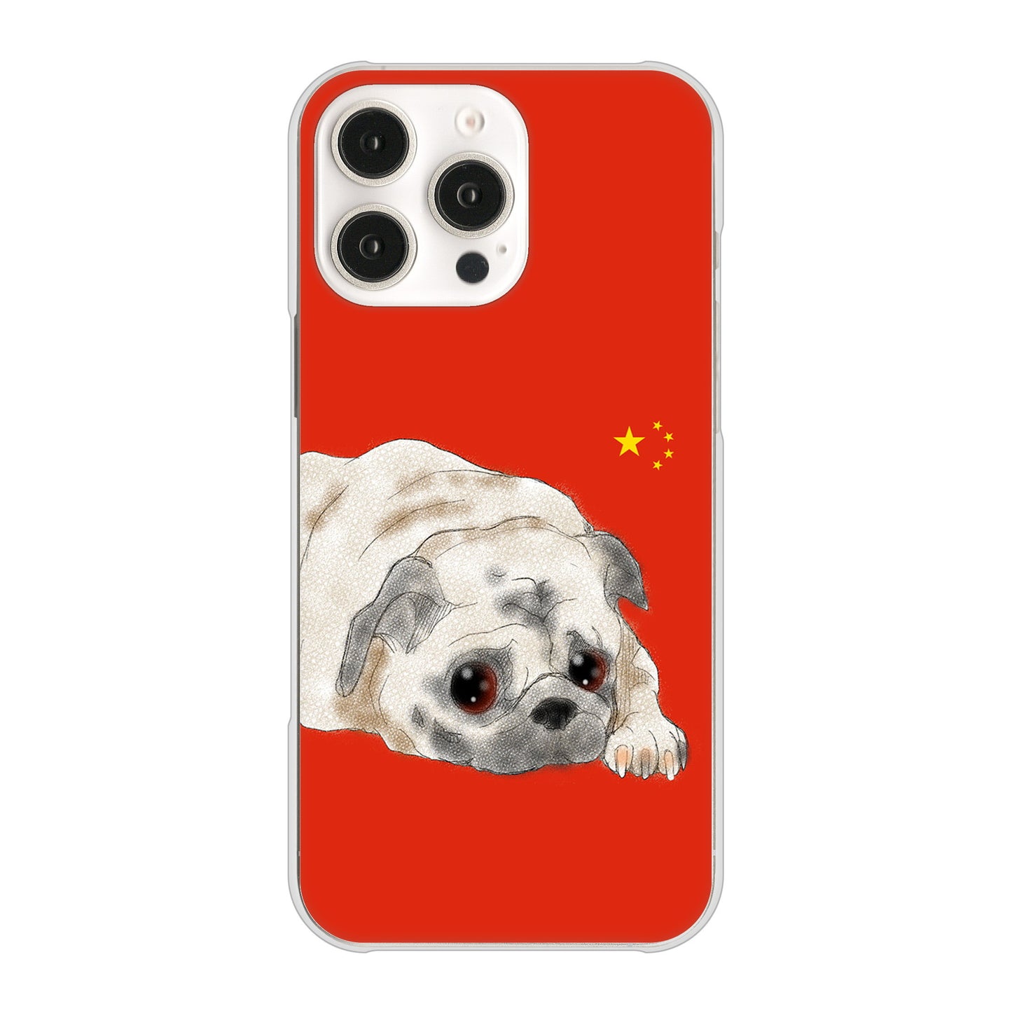 iPhone16 Pro Max 高画質仕上げ 背面印刷 ハードケースパグ