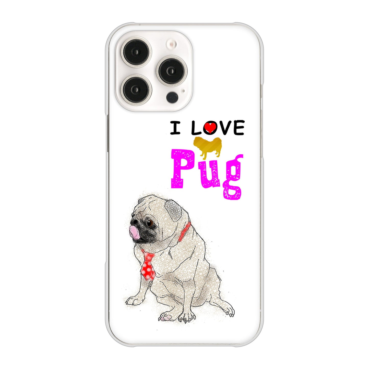 iPhone16 Pro Max 高画質仕上げ 背面印刷 ハードケースパグ