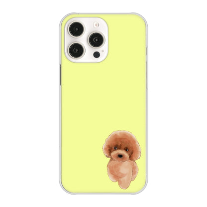 iPhone16 Pro Max 高画質仕上げ 背面印刷 ハードケーストイプードルレッド