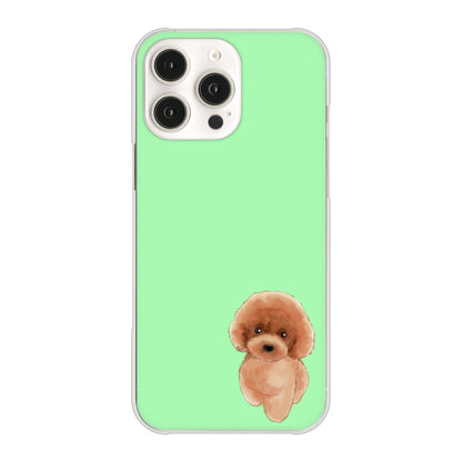 iPhone16 Pro Max 高画質仕上げ 背面印刷 ハードケーストイプードルレッド