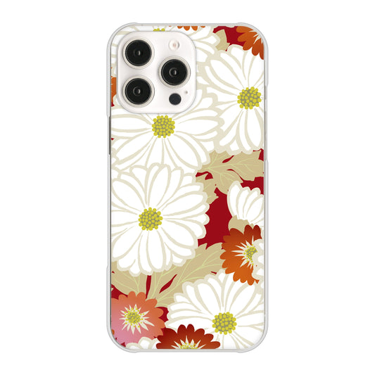 iPhone16 Pro Max 高画質仕上げ 背面印刷 ハードケース和花柄
