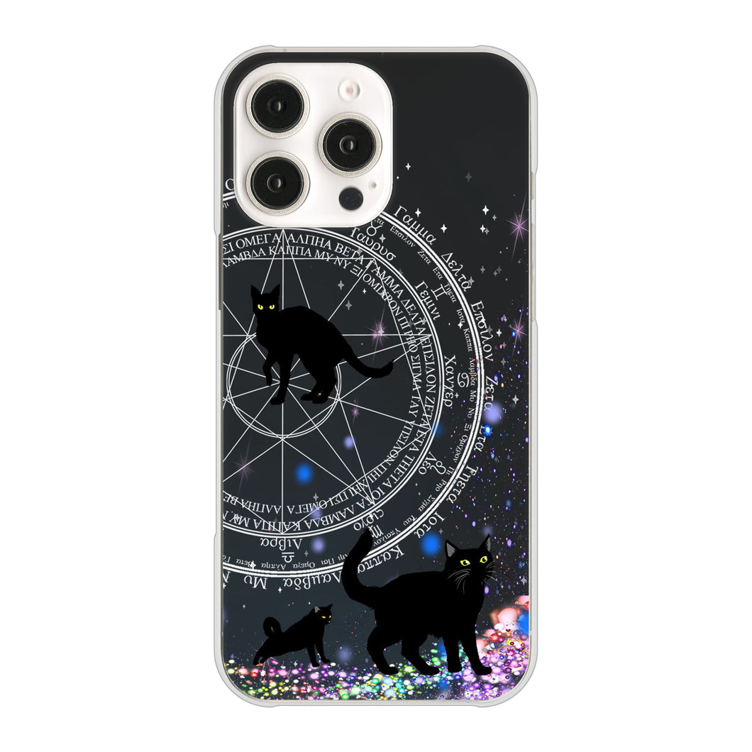 iPhone16 Pro Max 高画質仕上げ 背面印刷 ハードケース魔法陣猫